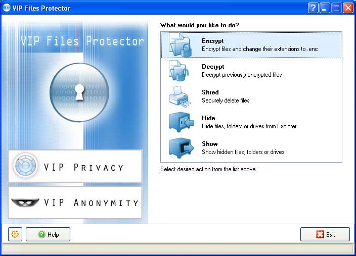 VIP Files Protector screen shot