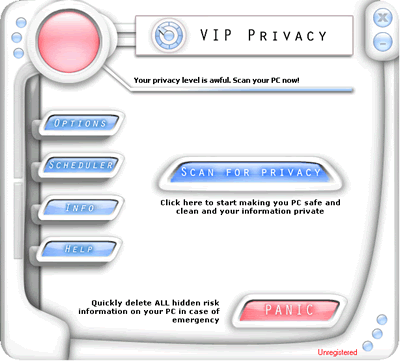 VIP Privacy main window